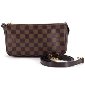 SOLD Louis Vuitton Damier Canvas Marais Pochette Pouch Bag w/Strap (Crossbody)